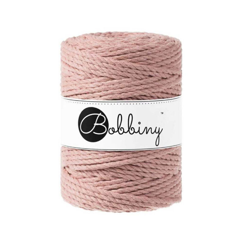Blush: 3-slået macramé reb 5 mm