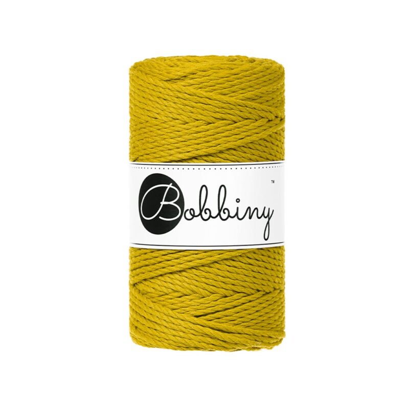 Spicy Yellow: 3-slået macramé rope 3 mm