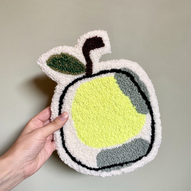 Tuftet vægophæng – neon gul og sage grøn