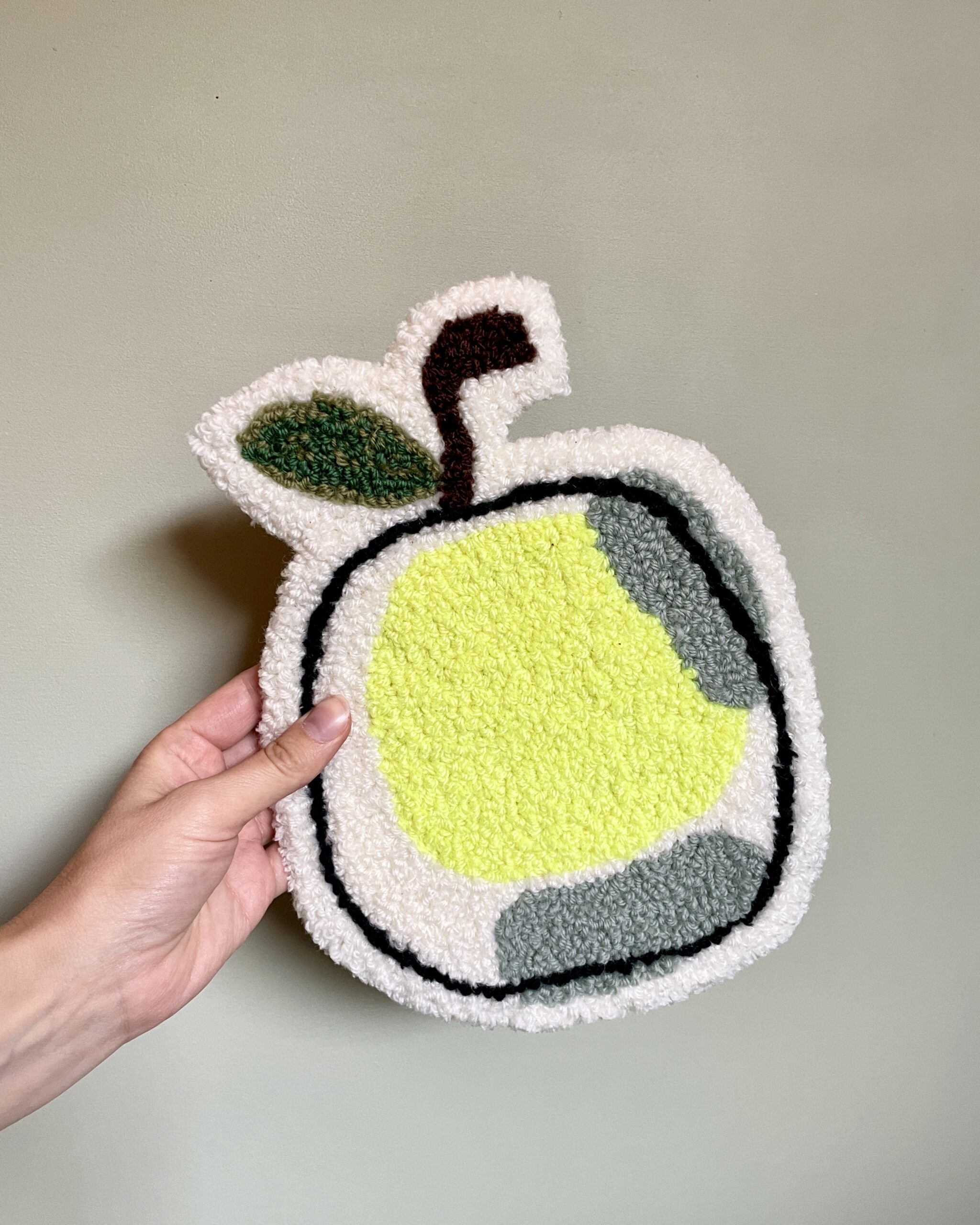 Tuftet vægophæng – neon gul og sage grøn