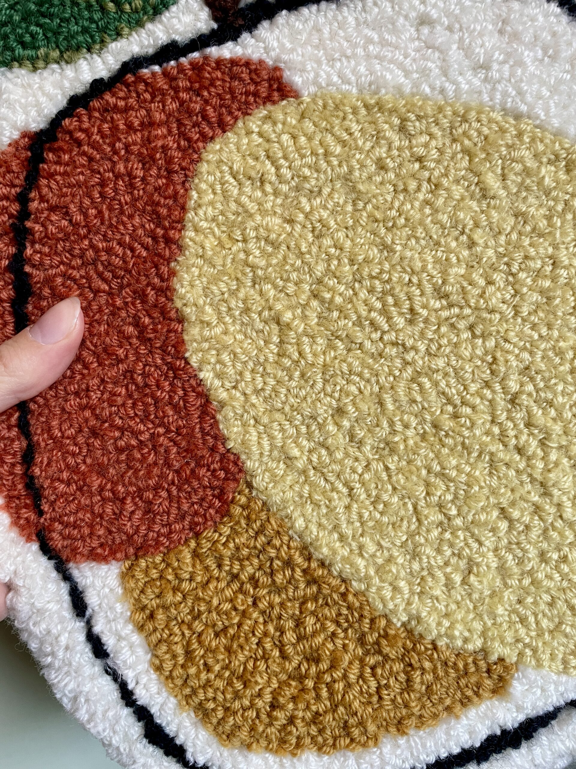 Tuftet vægophæng – naturlige farver - Billede 2